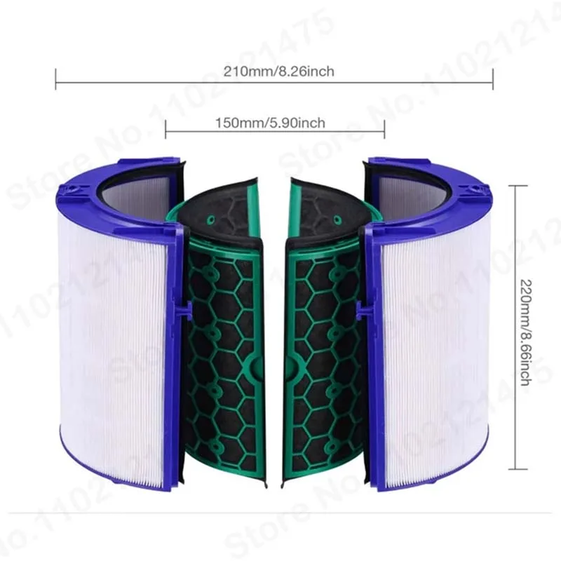 Air Purifier HEPA Filter Replacement Accessroies For Dyson HP04 TP04 DP04 TP05 DP05 Sealed 2 Stage Activated Carbon Filter Part