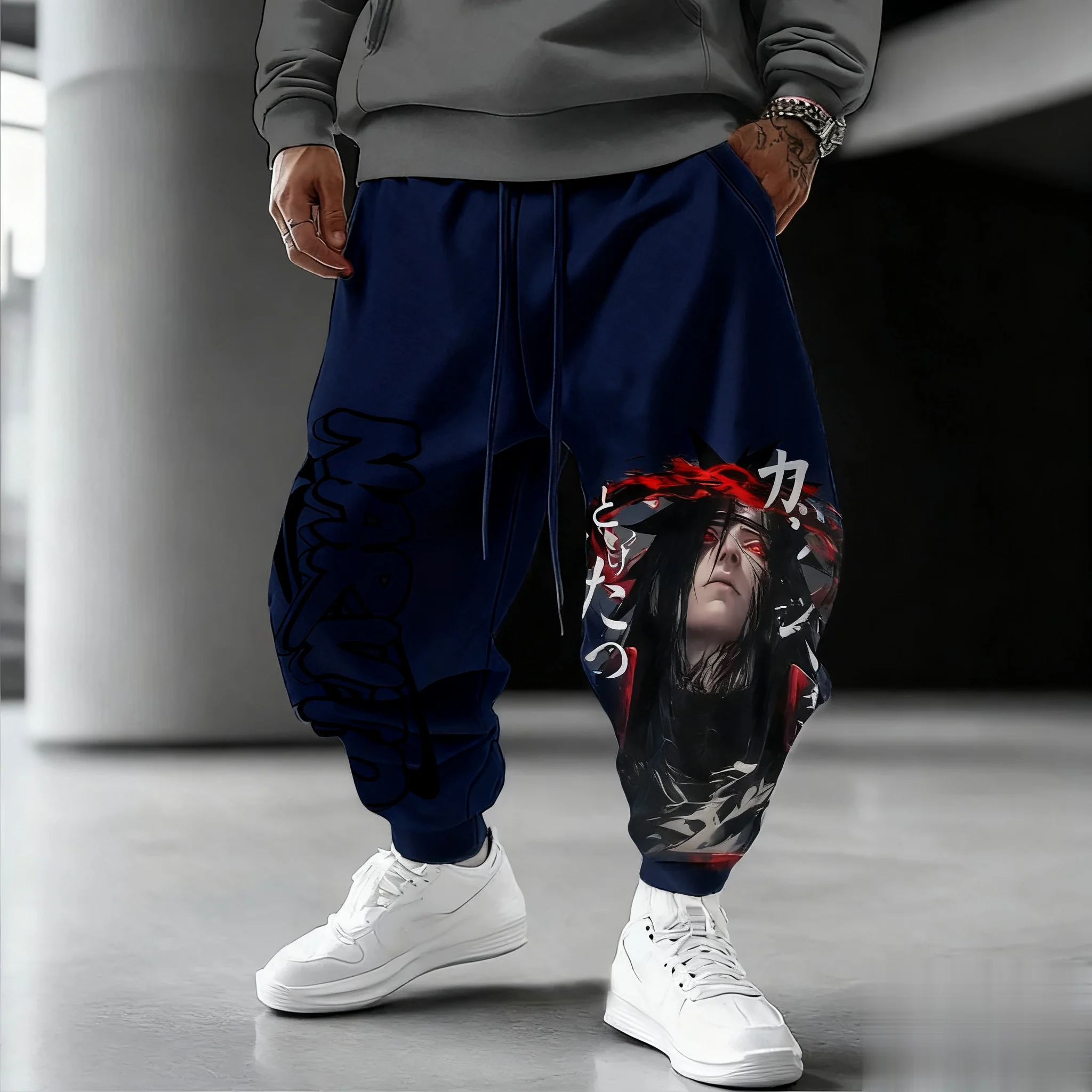 Naruto Anime hommes pantalons de survêtement ample Streetwear pantalon de survêtement décontracté Manga imprimé graphique printemps été mode Hip Hop pantalon Y2k