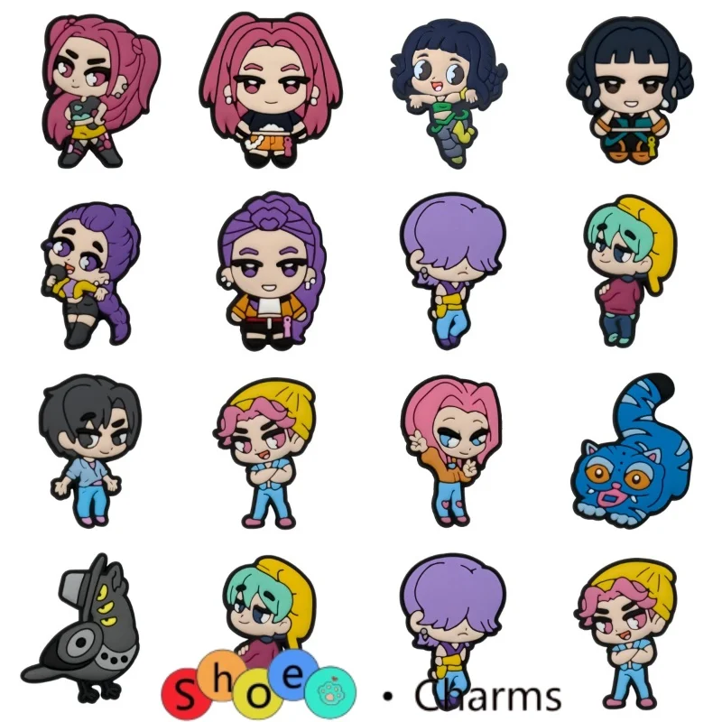 

MINISO Fashion KPop Singer PVC Garden Shoes Charms Sets DIY Bracelet Wristband Sandal Shoes Accessories Party Favor Gifts