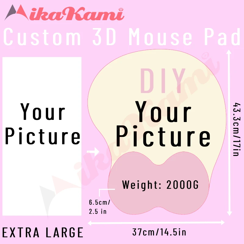 Extra Large Custom 3D Mouse Pad Anime Customized Mousepads Mouse Mat Hand Wrist Rest DIY Oppai Personalized Gamer Gaming Gift