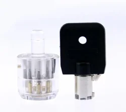 7 Pin Plum Lock Transparent Tubular Lock Cylinder Visible Pick Cutaway Practice View Padlock Training Skill For Locksmith