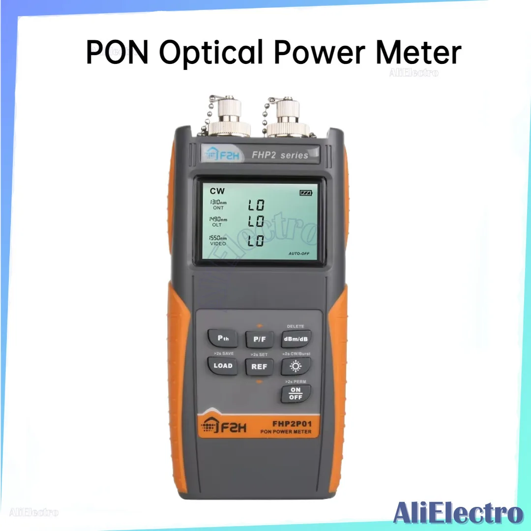 

F2H FHP2P01 PON Optical Power Meter For Fiber Optic EPON GPON XPON,OLT-ONU 1310/1490/1550nm With SC/FC Adapters Online