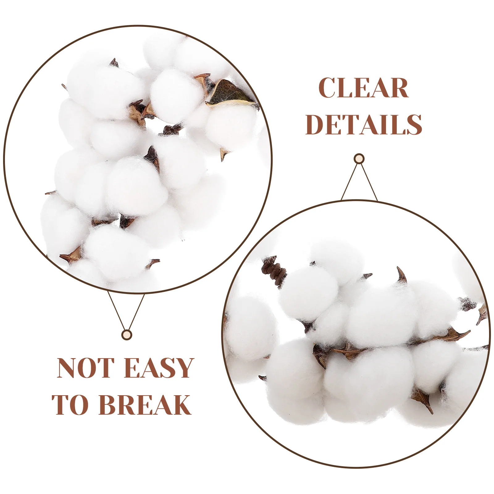 

Simulated Cotton Wreath Handmade Home Decor for Front Door Wall Window Fireplace Hanging Ornament Farmhouse Garden Indoor