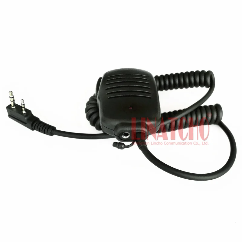 Red Light Universal Small Portable Radio Walkie Talkie 2 PINS TK Connector MIC Microphone UV-5R