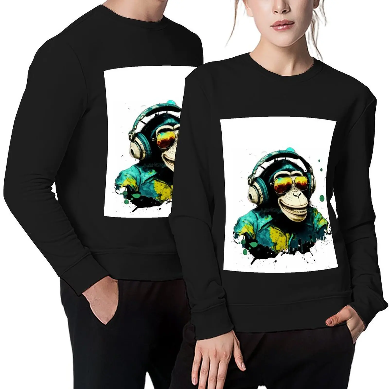 

Graffiti Dj Monkey Business N.18 Pullover anime clothes autumn men's clothing winter clothes sweatshirts men