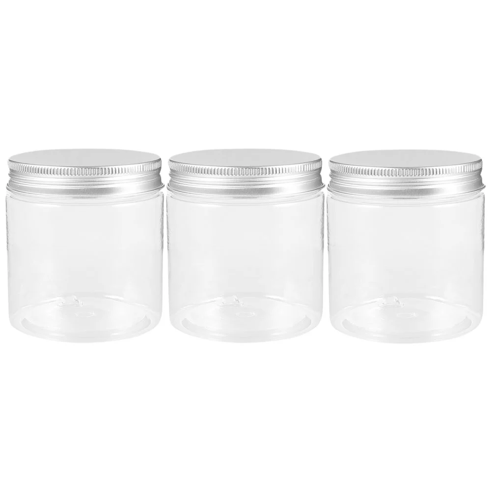 3 Pcs Aluminum Lid Mason Jars Sealing Jam Bottles Small Plastic Storage Honey Pot