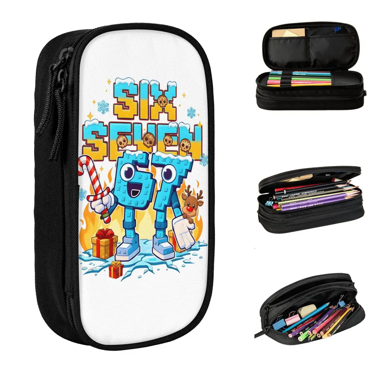 Steal A Brainrot 67 Six Seven Pencil Cases Pencil Pouch Pen Holder Student Large Storage Bags School Supplies Gifts Stationery