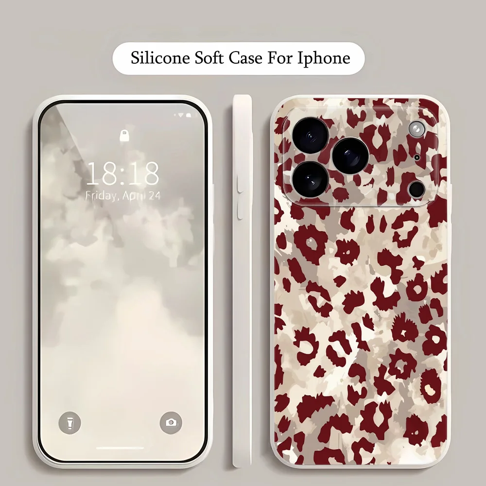 

leopard print Phone Case for iPhone17Pro Max/17Pro/17/16/15/14/13/12/11/Pro/Plus Fashion Friend Gift Aesthetic Phone Case