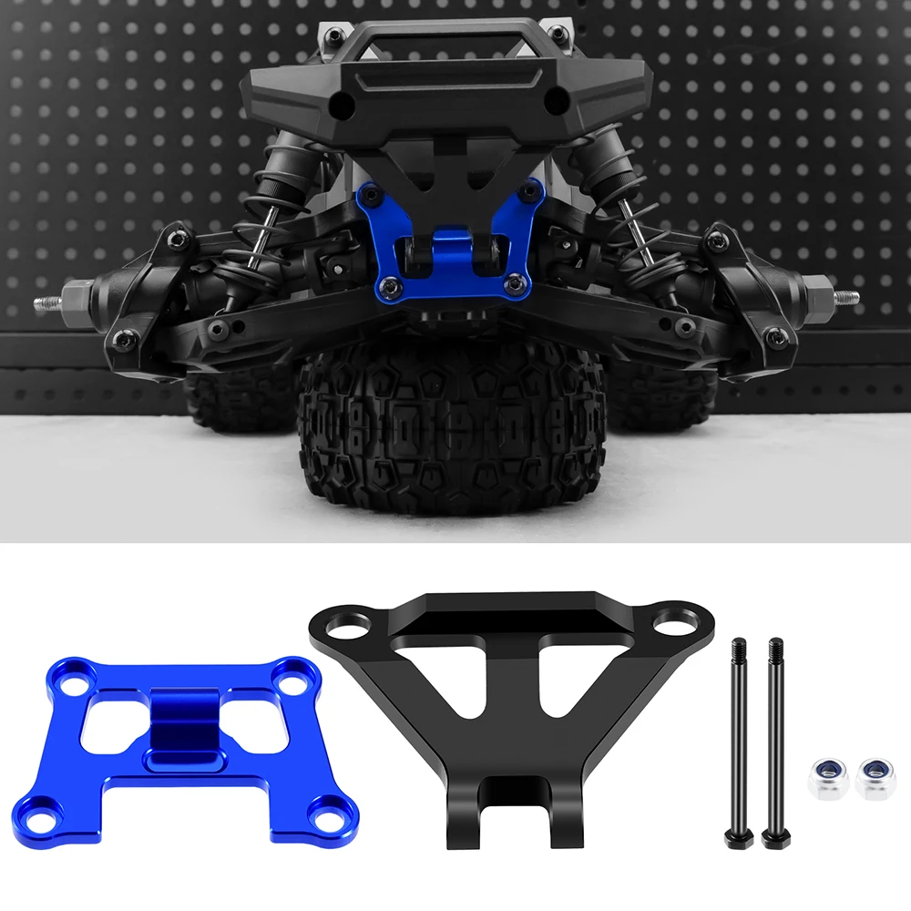 AXSPEED  Aluminum Alloy Strengthen Rear Bulkhead Link Front Bumper Mount for Traxxas 1/16 Mini Maxx 2S RC Car Upgrade Parts