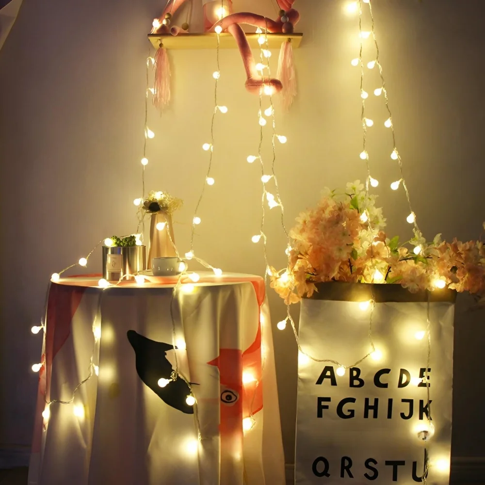 

Rechargeable Waterproof Fairy Lights USB - Mini Globe String Lights for Bedroom, Wedding, Holiday Decor - Warm White
