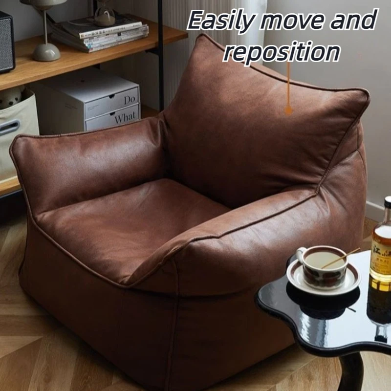 Modern Bean Bag Sofas Living Room Relaxing 1-person Sofa Soft Couch Comfortable Lazy Sofas Home Balcony Sleeper BeanBag Bed Set image 5