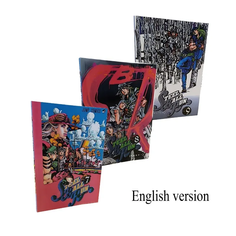 

English Steel Ball Run Manhwa/Manga Book JOJO's Bizarre Adventure Part7 Vol.7-9 Japanese Youth Comic Books English Manga Books
