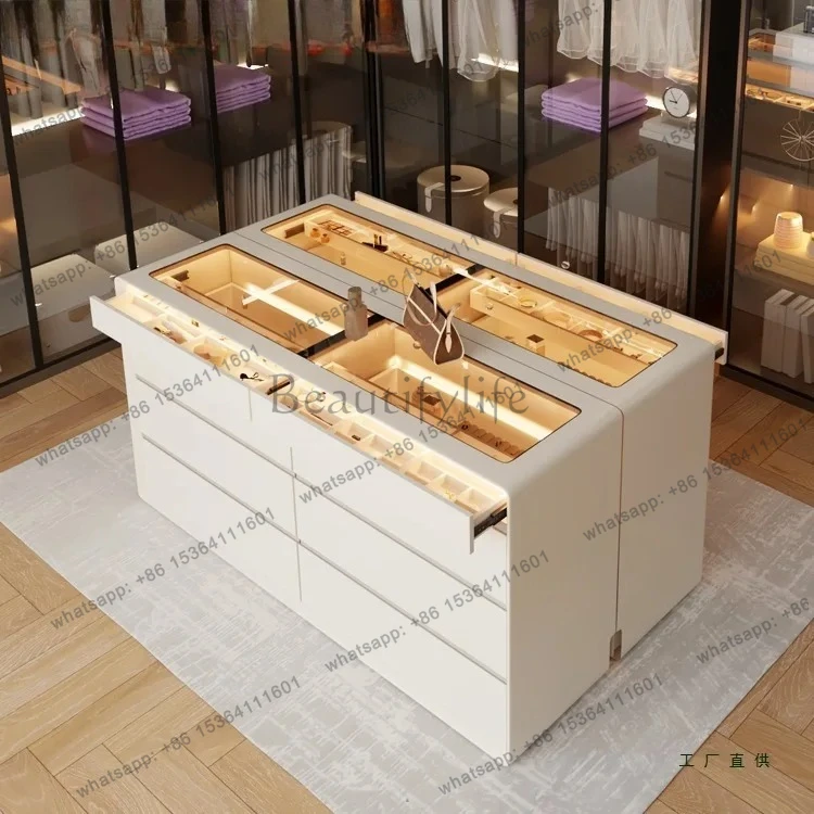 Cloakroom Middle Island Cabinet Jewelry Storage Bucket Cabinet Household Master Bedroom Island Cabinet