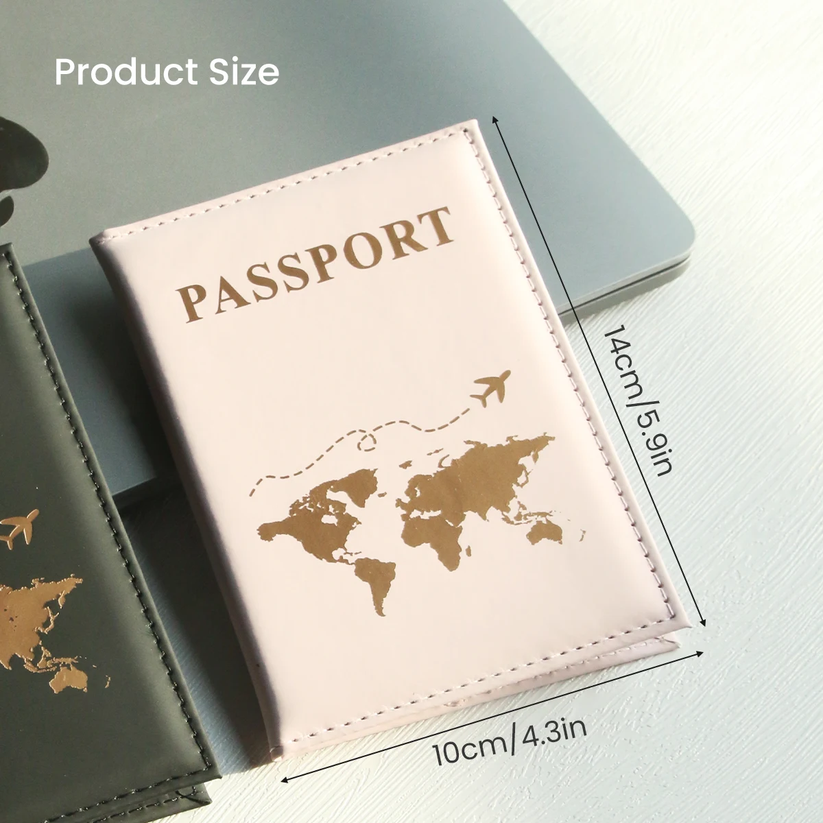 Funda protectora para pasaporte, organizador de mapa del mundo, tarjetero de crédito, cartera para documentos de identificación