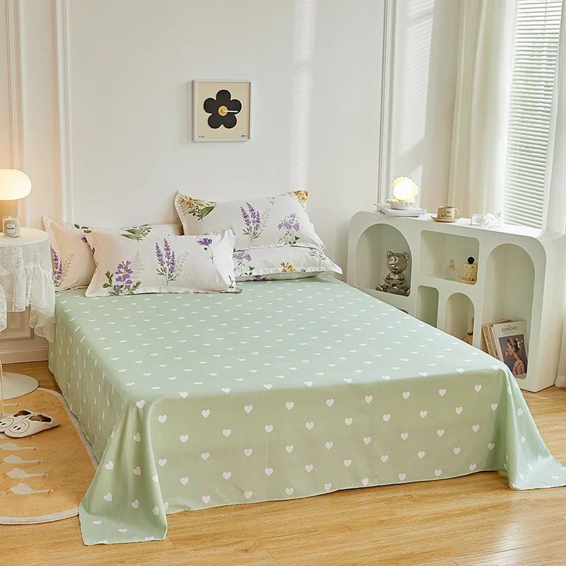 4 Pieces Bedding Set Country Romantic Lavender Flower Duvet Cover Set Purple Yellow Floral Quilt Cover Microfiber Bedspread Set