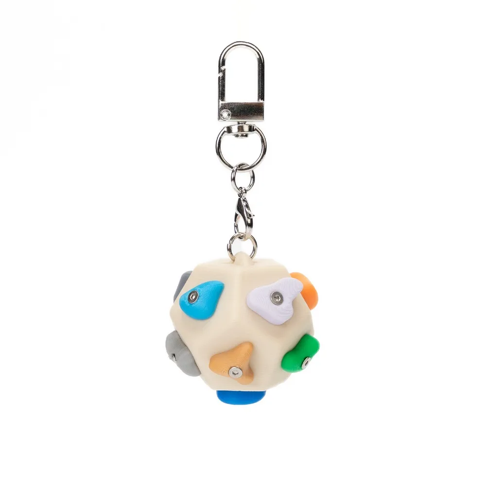 3D Printed Mini Climbing Hold Keychain Handmade Detachable Boulder Climber Enthusiast Keyring Fun Fidget Realistic
