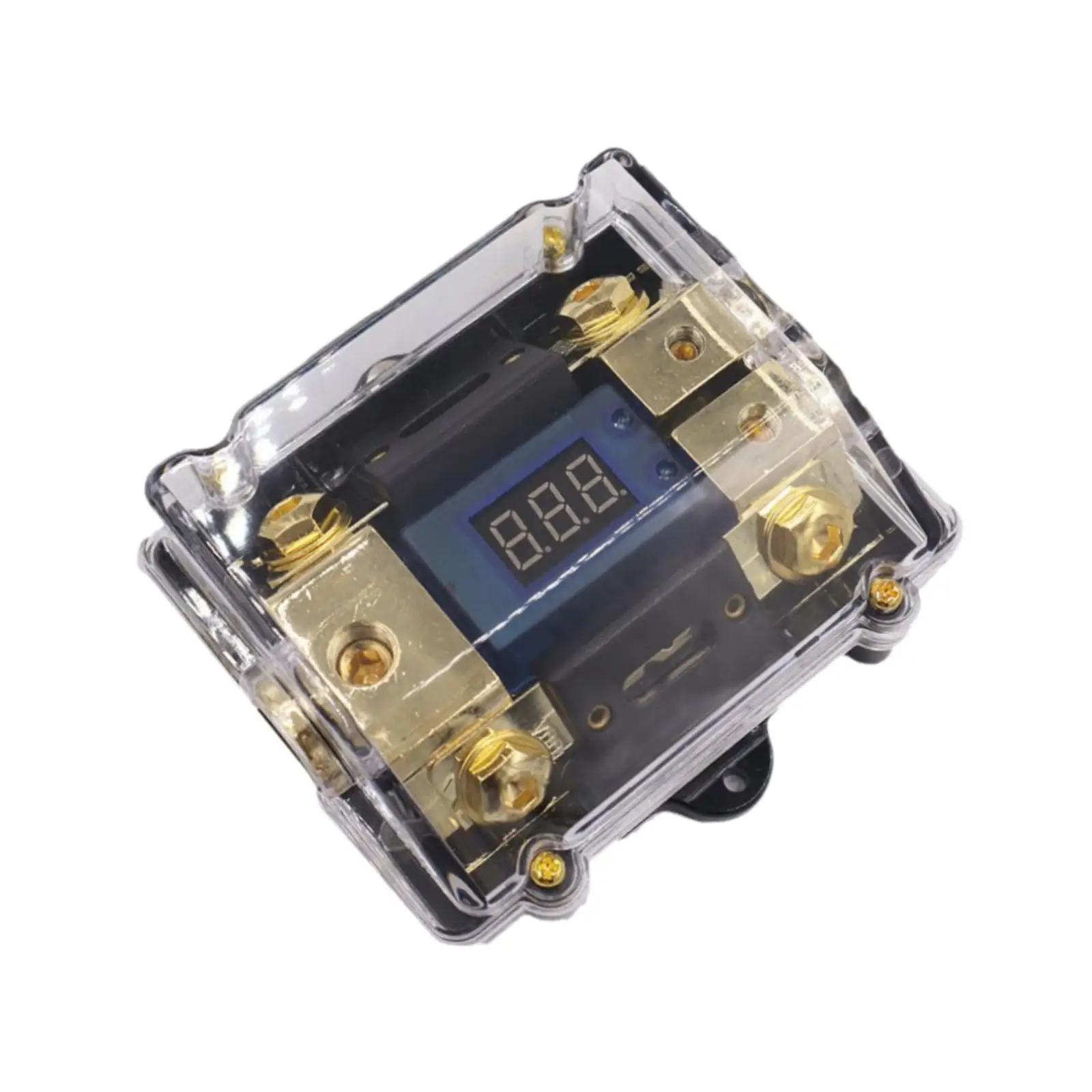 Car Audio Digital LED Voltage Display RV Dustproof Cover Anl Fuse Holder
