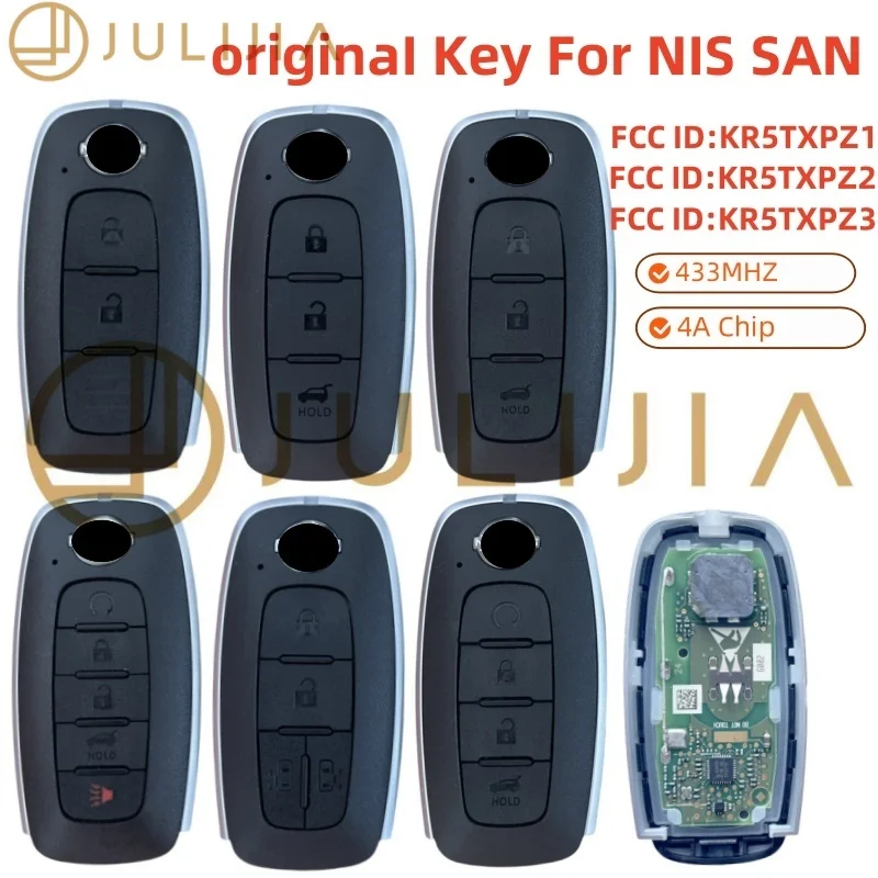 

Оригинальный чип для Nissan KR5TXPZ3 KR5TXPZ1 KR5TXPZ24A, умный дистанционный ключ от автомобиля для Nissan Qashqai Rogue Sentra Sylphy Almera X-Trail