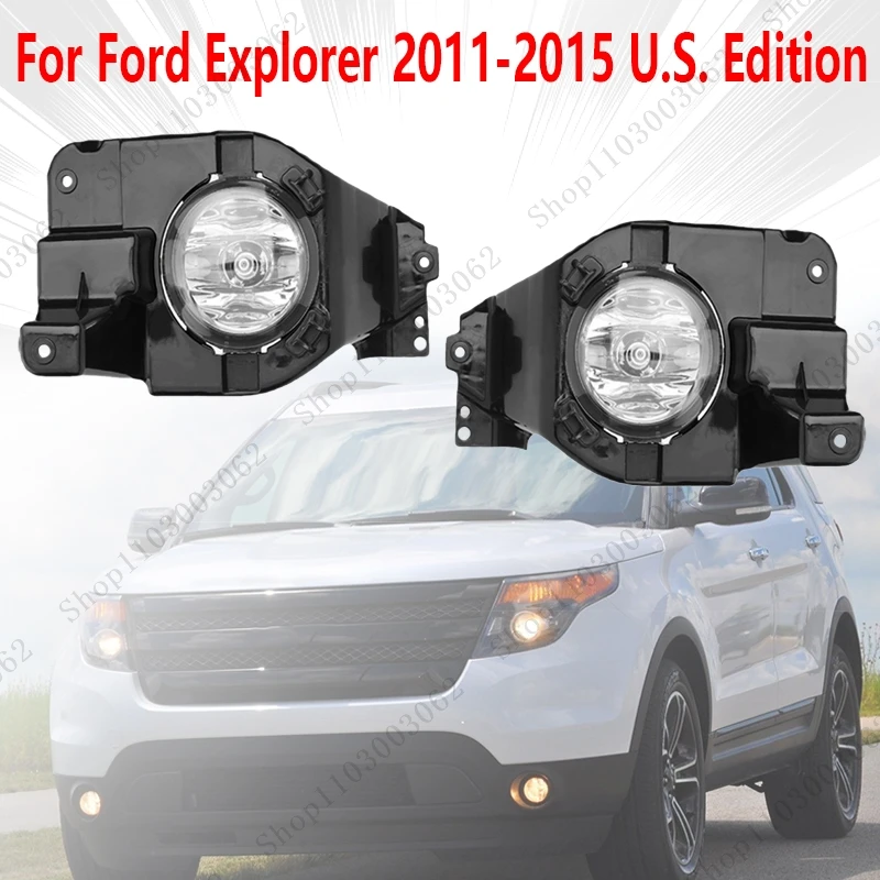 

Fog Light Assembly Front Bumper Fog Lamp Cover Foglight Grilles For Ford Explorer 2011-2015 US Edition BB5Z15266A BB5Z15266B