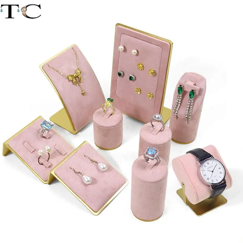 

Металлическая фланелевая подставка для демонстрации ювелирных изделий: колец, серег, ожерелий, подвесок, браслетов, часов, 1 шт.