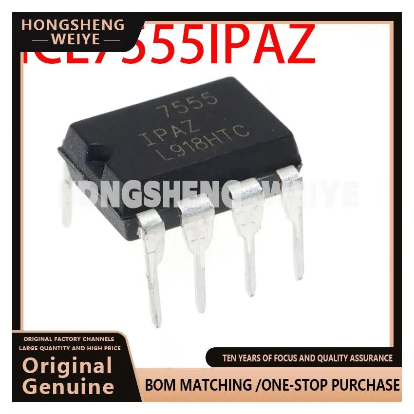 100%new 10pcs/lot IC integrated circuit chip ICL7555IPAZ ICM7555 7555 DIP-8 general-purpose timer new original