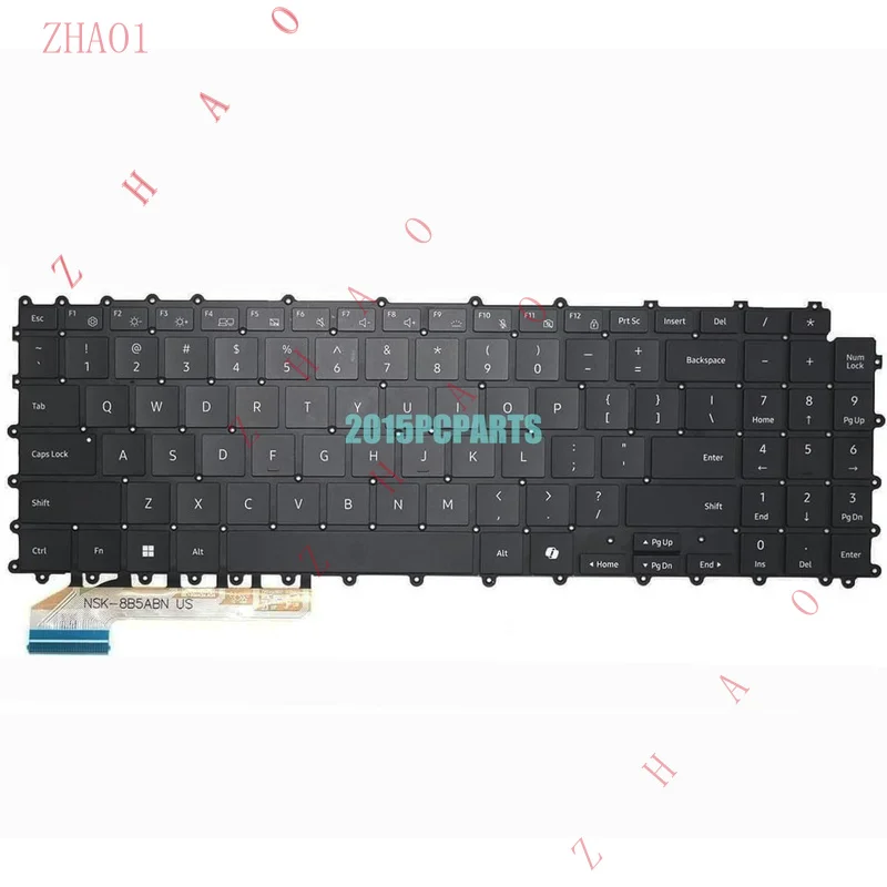 Z  New for Samsung Galaxy Book 3 NP960QFG NP960XFG NP960XFH Keyboard Backlit US AI Key