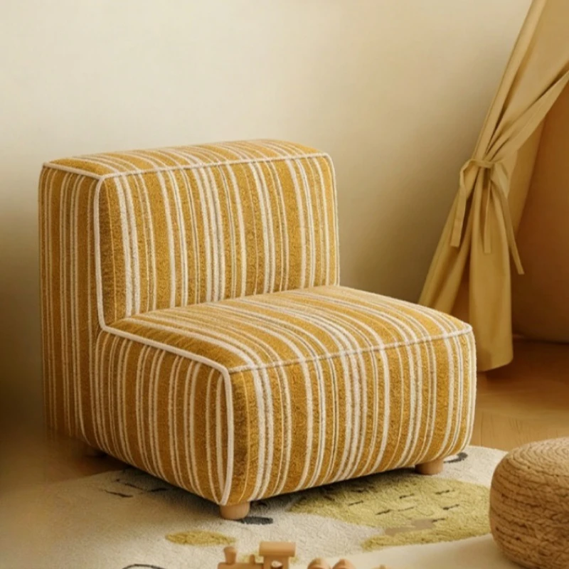 Modern simple circle fleece stool backrest small chair sugar cube chair
