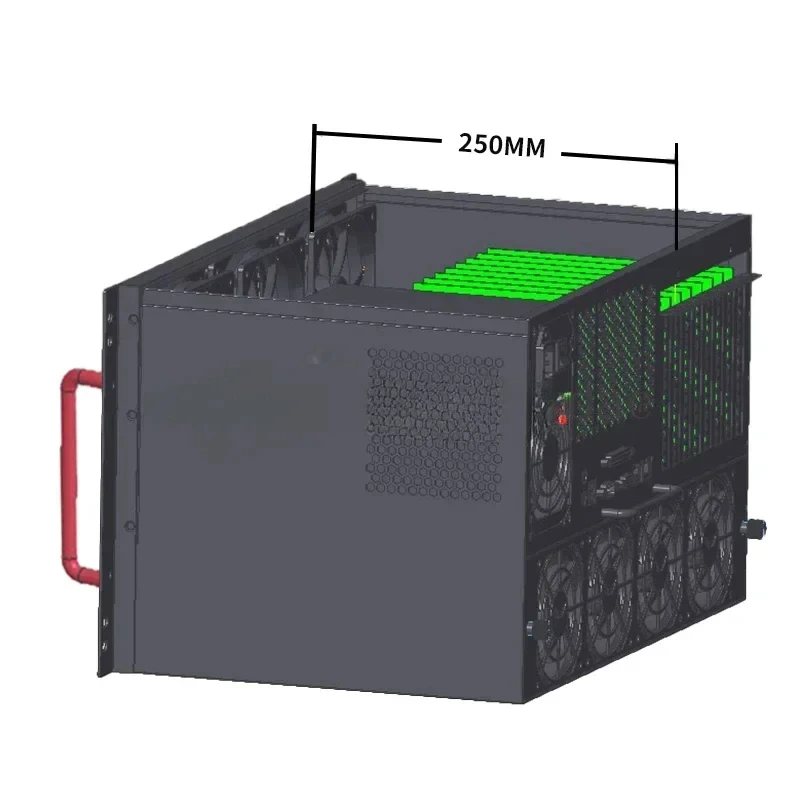 ATX Power Supply 12-bay NAS Chassis Baseplate, 8 Full Height Slots, Enterprise Home AI Server