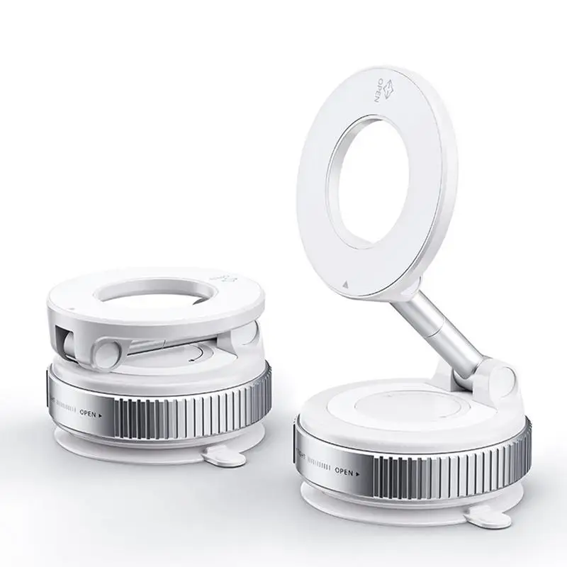 Supporto per telefono con ventosa magnetica a vuoto Supporto per cellulare per auto con ventosa pieghevole Supporto di navigazione retrattile Rotazione a 360 gradi