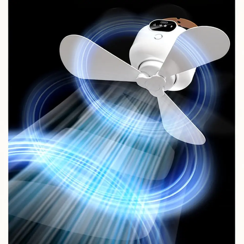 USB Rechargeable Mini Hanging Fan Portable Cooling Cooler For Dorm Room Student Bed Tent Outdoor Travel Silent Air Fan