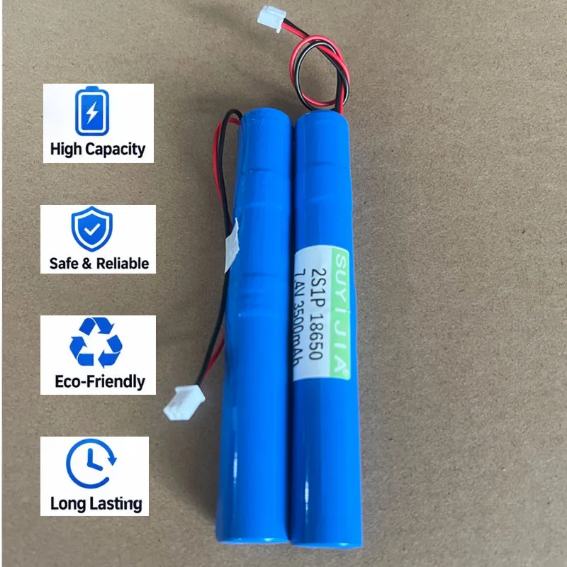 7.4V 3500mAh 18650 2S1P Li-ion Battery Pack Rechargeable Lithium Battery for Roller Shutter Door Electric Toy LED Light
