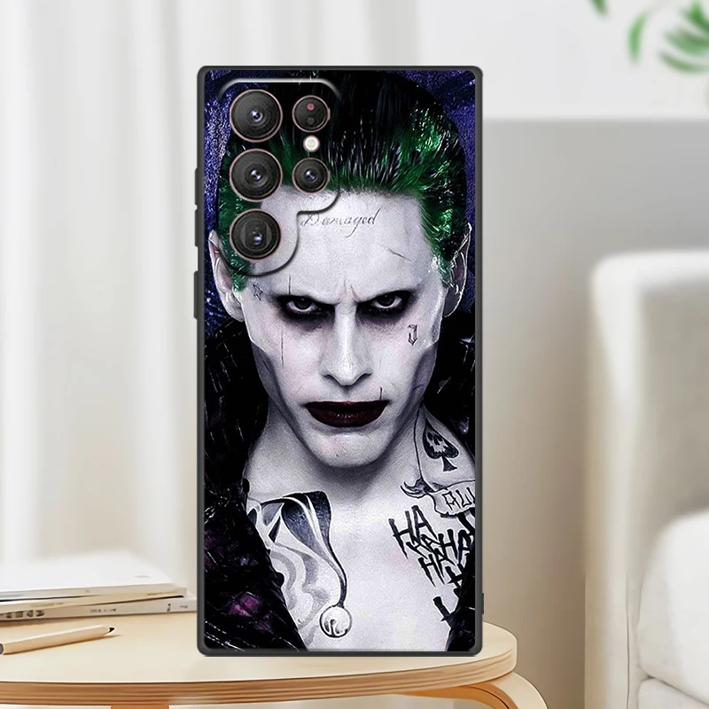 Fashion Handsome Joker Phone Case For Samsung S24 S23 S22 S21 S20 FE S10 S10e Ultra Plus Lite Black Soft Cover