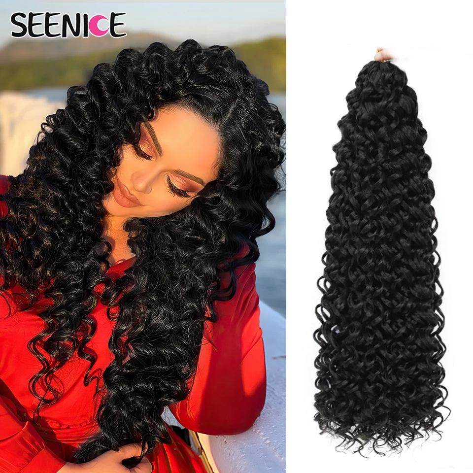 

Synthetic GoGo Curl Crochet Hair Afro Curls Braiding Hair Extensions Afro Curl Ombre Curly Blonde Water Wave Braids For Women