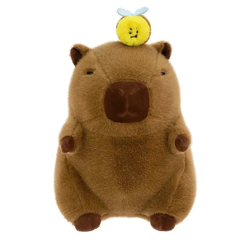 23 cm Super mignon Capybara avec abeille Capibara peluche poupée géante Kawaii peluche poupée enfants enfants cadeau d'anniversaire jouets