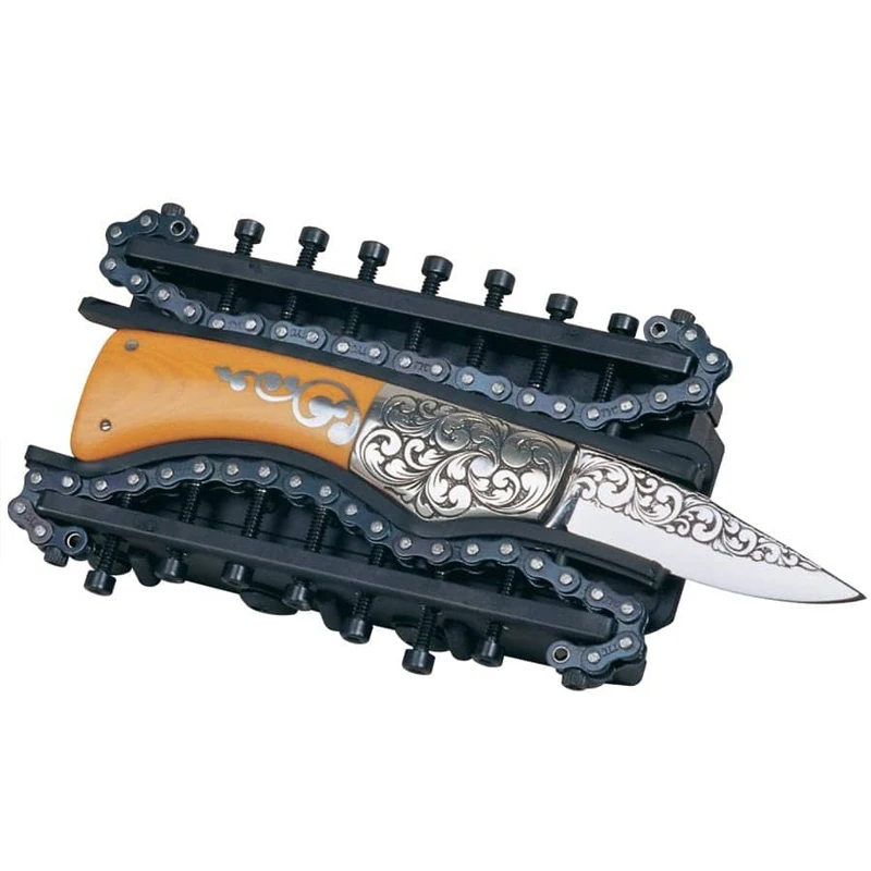 GRS Knifemaker's Contour Vise Adjustable Secure Jewelry Holding Non-Scratch Clamping for Curved & Irregular Blades