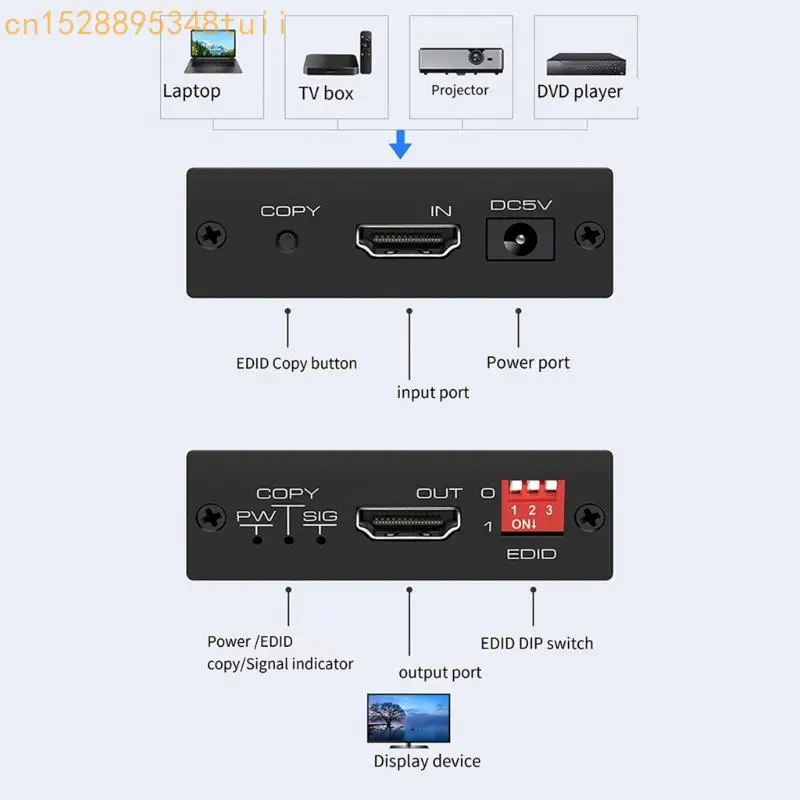 Y4QF HDTV المتوافقة مع EDID EDID المحاكي 4K 60Hz COLIER لحل إدارة الجهاز