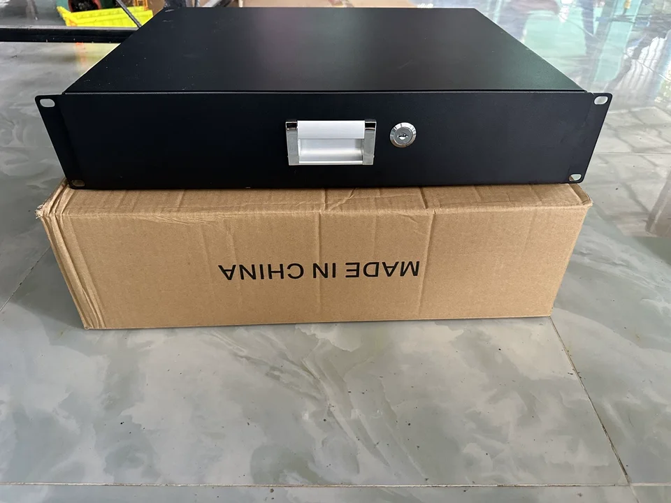 Lockable 19 Inch 2U Drawer For ABS Flight Case Microphone Cabinet 3U Solid Wood Microphone Receiver Engineering Tool Case