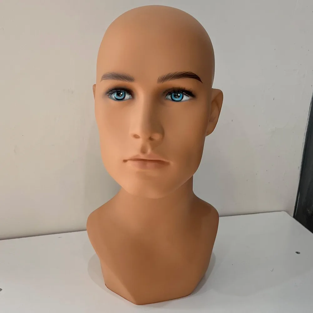 

Реалистичная мужская голова манекена для парика, шляпы, шлема, маски, дисплея, европейско-американский манекен, модель манекена