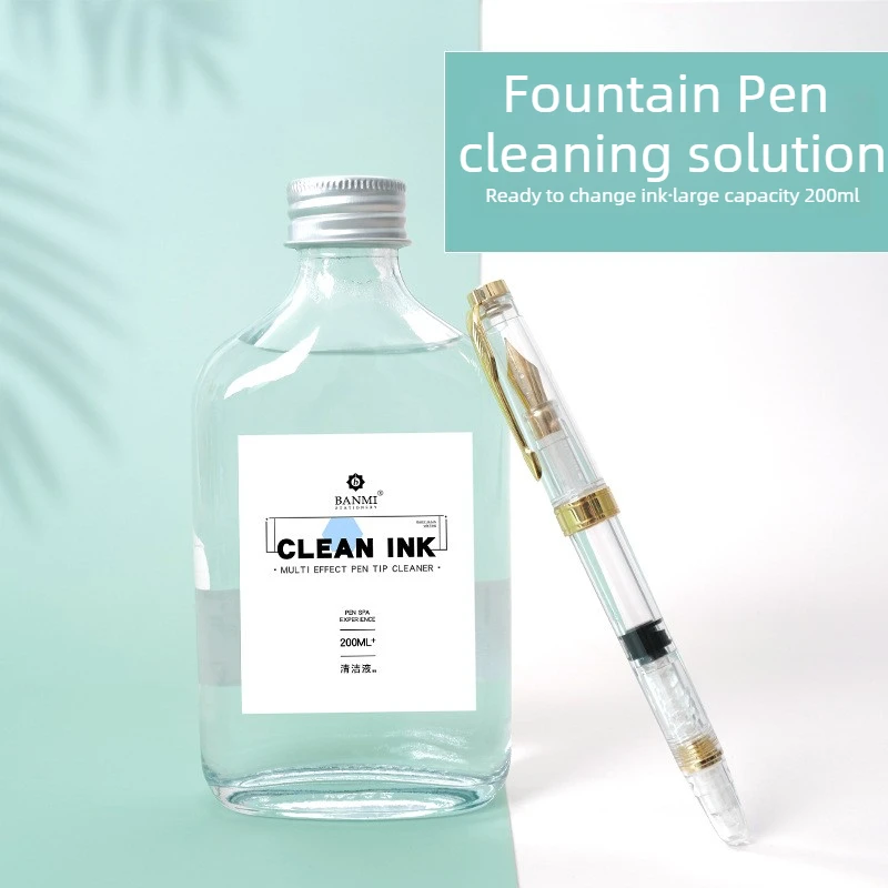 200/50ml Fountain Pen Ink Cleaning Solution To Remove Ink Stains and Stains Pen Washing Tool Stationery School Office Supplies