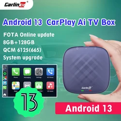 Carlinkit Carplay 13 Android Auto Wireless Ai Tv Box Plus Auto Carplay Wireless Adapter For Youtube Netflix Iptv 4G QCM 8+128GB