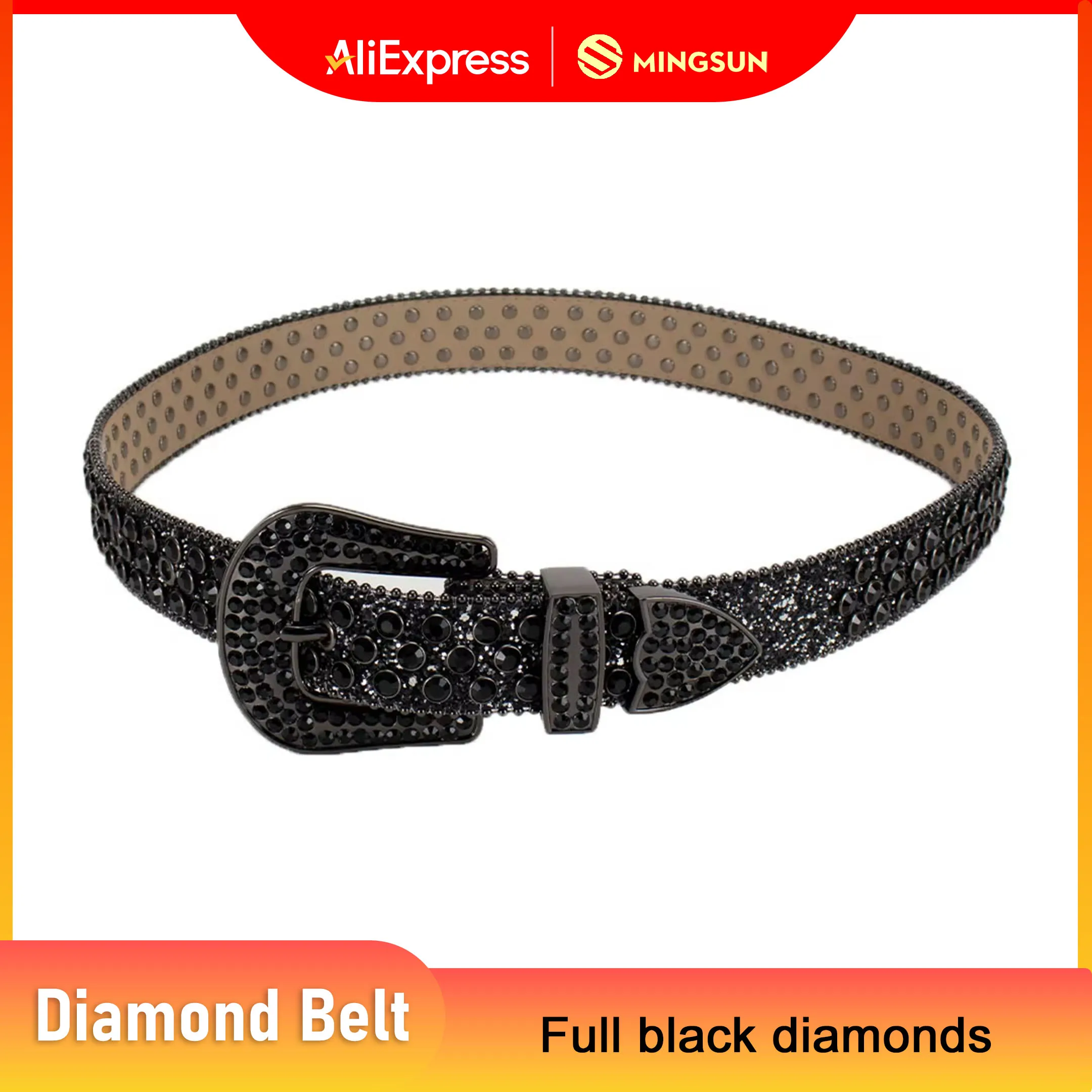 

Rhinestone Leather Belts for Men Women Jeans Diamond Belt Western Crystal Studded Belt Plastic Buckle Cinto Masculino De Luxo