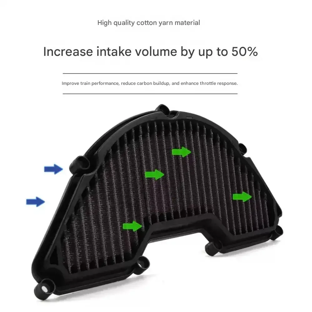 【Precise Fit】Compatible with QJMOTOR SRK921RR high-flow intake air filter element for power enhancement accessories