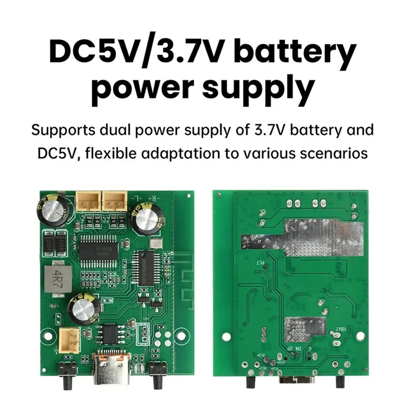 Y44A 2x10W TWS Stereo Bluetooth Amplifier Board Dual-Channel Audio for Amp Module DC 5V 3.7V Rechargeable