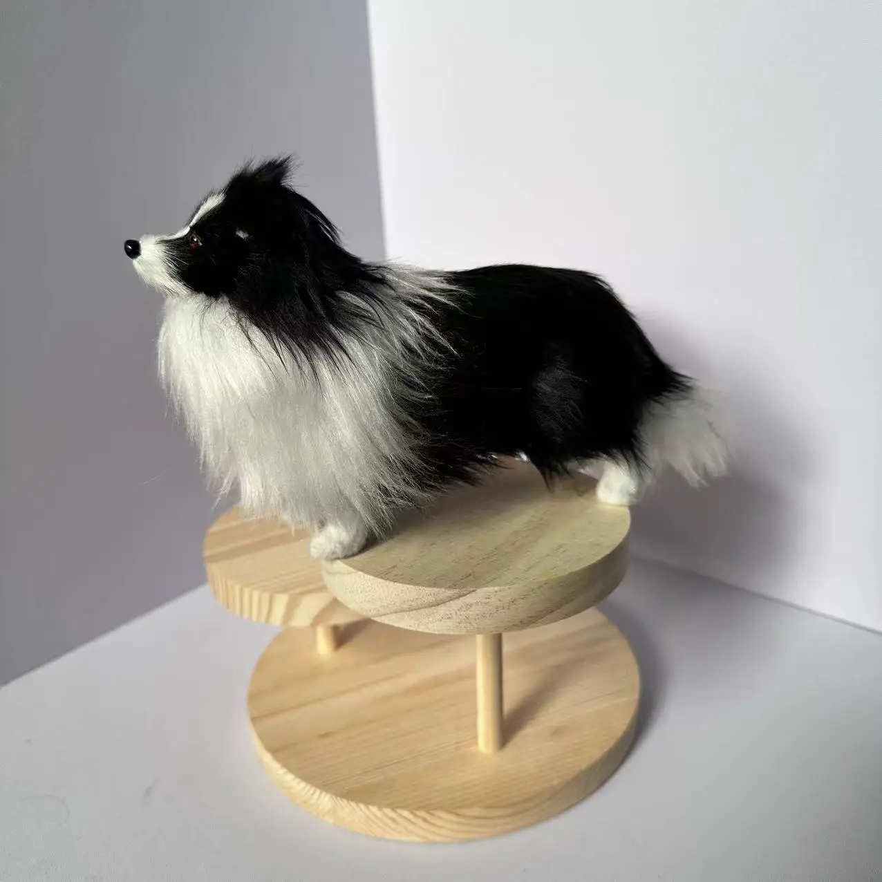 Simulated Shepherd Dog Border Collie Animal Model Decor Mascot Crafts Figurine Ornament Action Figure Display Collection Gifts