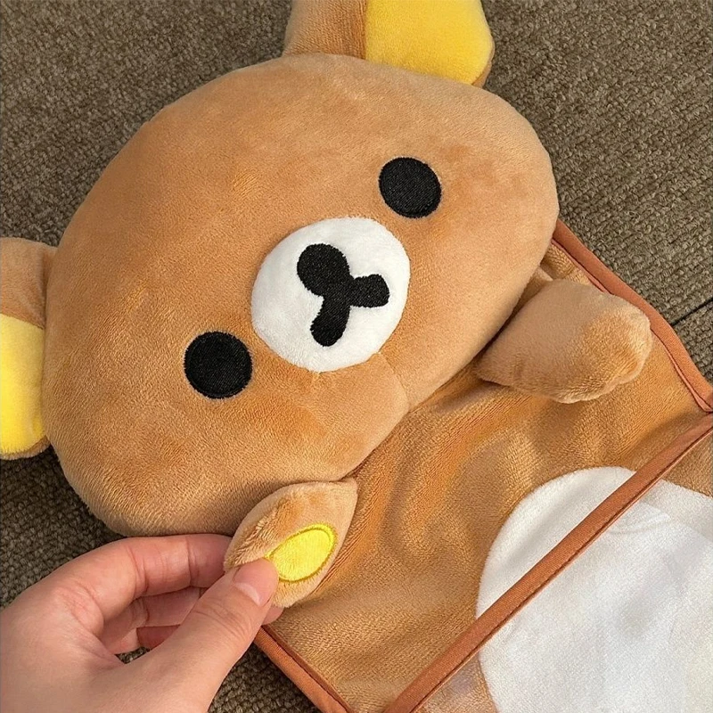 Rilakkuma Kawaii حقيبة للحمل على الحائط أنيمي الطلاب عنبر سعة كبيرة أكياس التخزين Relaxbear موضة عناصر متنوعة الحقيبة هدية