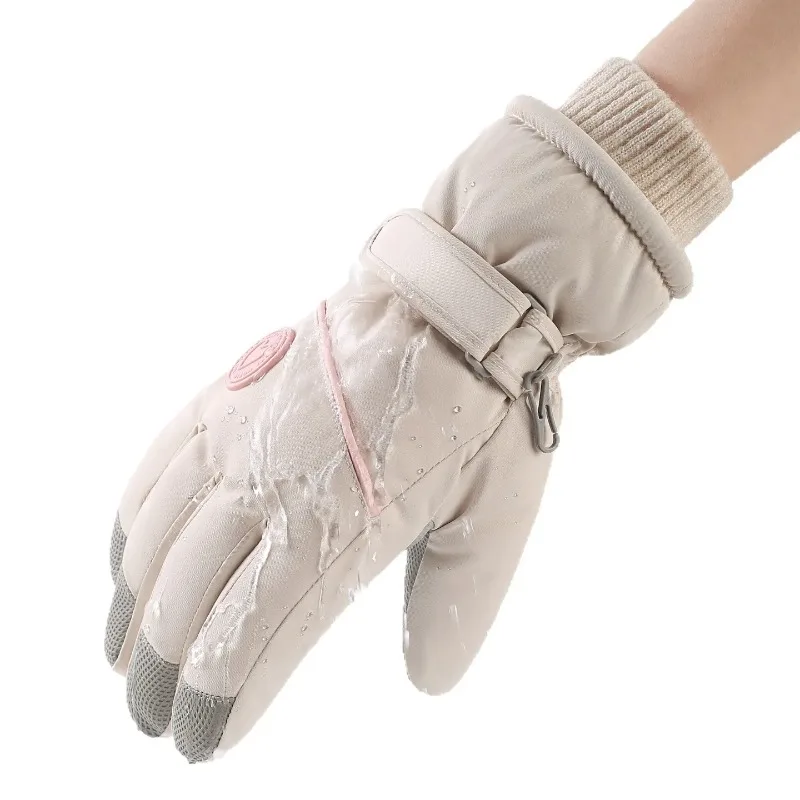 Warme Handschuhe für Damen im Winter, verdickt und plüschig, um Kälte zu verhindern. Winterfahrradhandschuhe