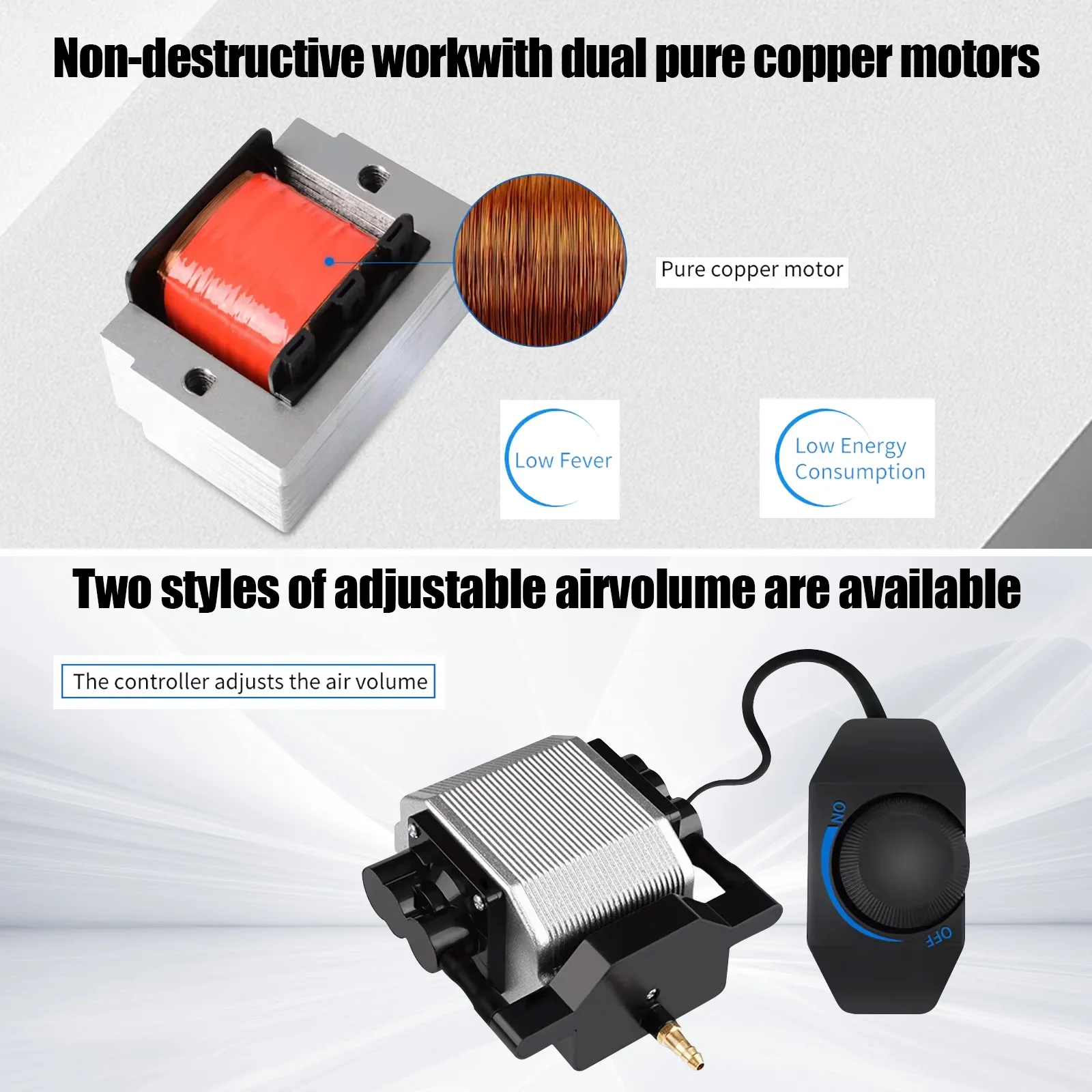 Juice ease 25W Laser-Luft unterstützung pumpe 220-240V 54l/min Luft kompressor Aquarium Sauerstoff pumpe Geschwindigkeit einstellbar für Laser gravur – Detail 15