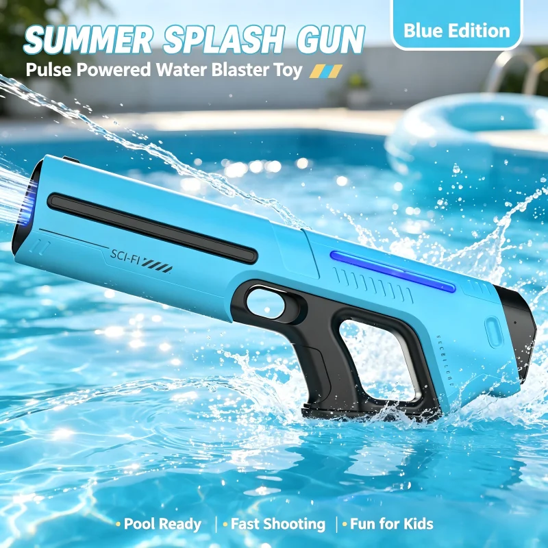 Electric Water Guns for Adults Powerful Squirt Automatic Suction Water Storage Gun Blasters Summer Pool Outdoor Game Toy Gift