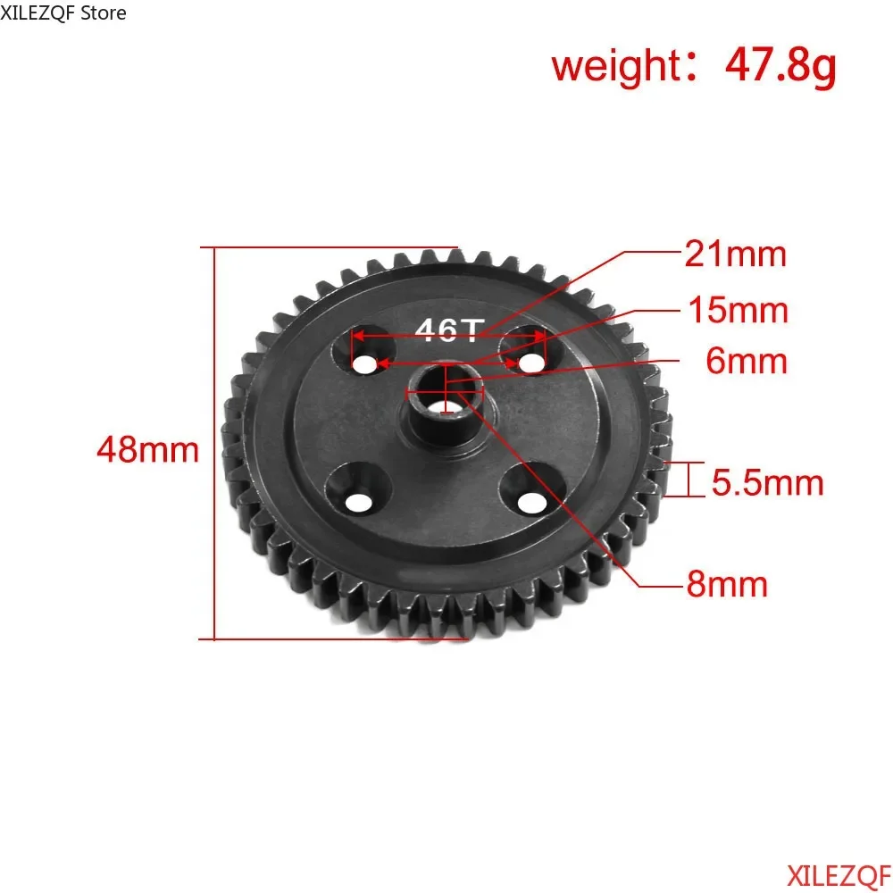 

Steel 46T 48T Central Differential Gear E8082 for 1/7 KM Rally WRC Citron C3 RC Rally Car Upgrade Parts