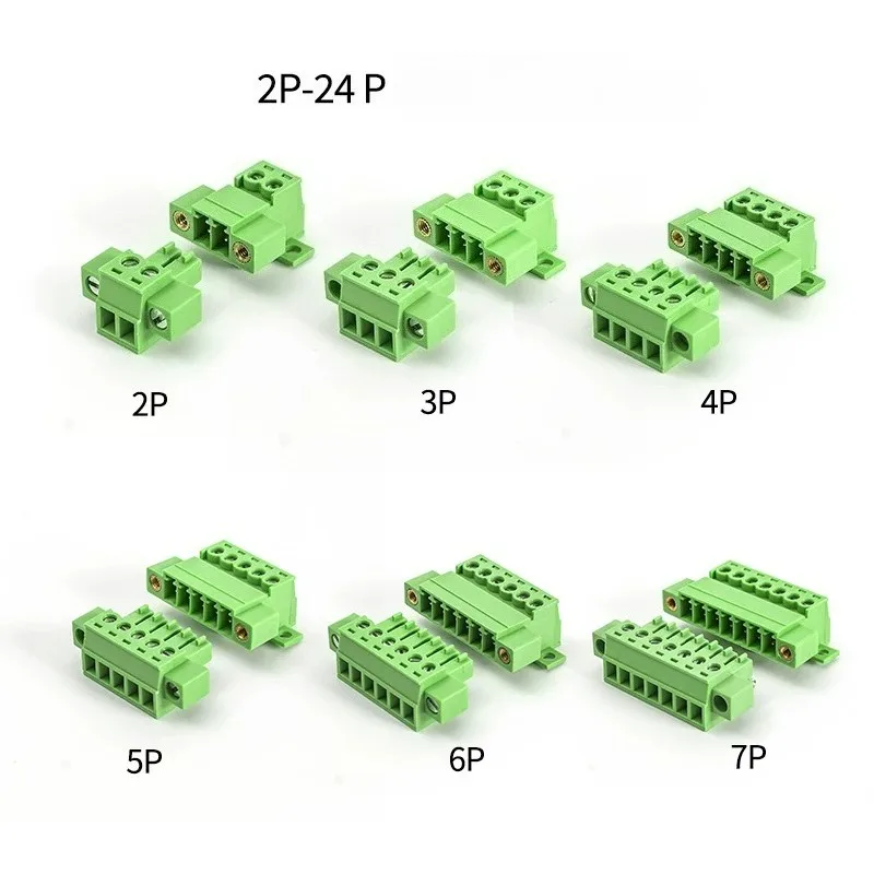 5Pairs KF2EDGRKPF3.81mm Terminal Block 15EDGRKP Lock Plate EDGKPM Fixed EDGRKC Ear Strap Flange